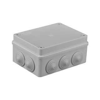 S-BOX nozarkārba virsapmetuma IP65 150x110x70mm ar ievadiem pelēka