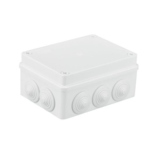 S-BOX nozarkārba virsapmetuma IP65 150x110x70mm ar ievadiem balta