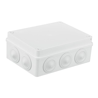 S-BOX nozarkārba virsapmetuma IP65 190x140x70mm ar ievadiem balta