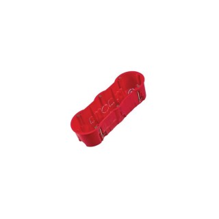 Reģipša nozarkārba 3-vietīga dziļa 3x68x60mm sarkana halogenbrīva 850C