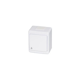 switch BETA,1 module, ring,IP44, white