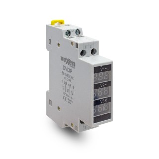 DVI3P цифровой трехфазный индикатор напряжения AC500V