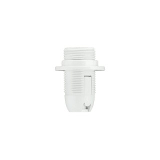 Lamp holder, thermoplastic, whiteE14-1  flange