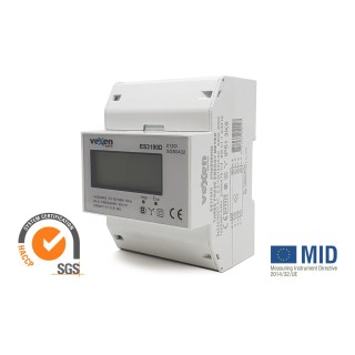 ESM3100D Trisfāžu elektroenerģijas skaitītājs 100A ar MID sertifikātu