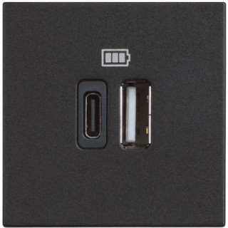 CLASSIA -USB CHARGER TIPO A E C 2M BLACK