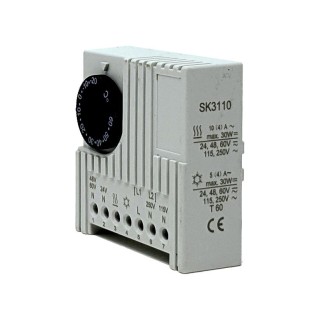 TCS-3110A termoreguliatorius su elektroniniu patalpos jutikliu 24-250V; 16A; -20C+60C