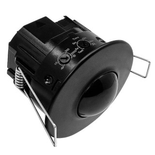 SENSA PRO PF-360-10-1BBi black presence detector, flush mounting, 360 degrees, 10m diameter, IP44, 2000W