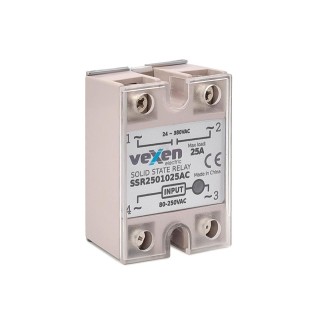 Solid state relay 1NO, 25A, 80-250VAC