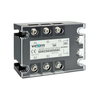 Solid state relay 3NO, 50A, 80-250VAC