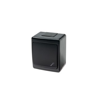 BETA surface staircase switch, black, IP44, UV resistant