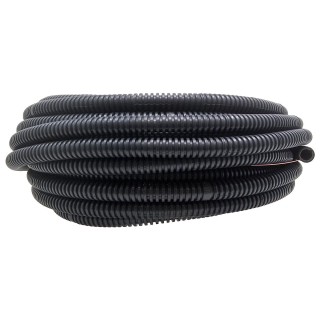 Flexible outdoor corrugated black pipes with pilot 25mm/750N/15m