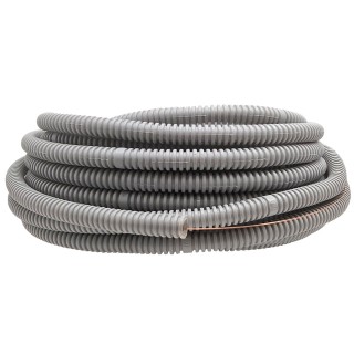 Flexible corrugated gray pipes with pilot 16mm/320N/25m