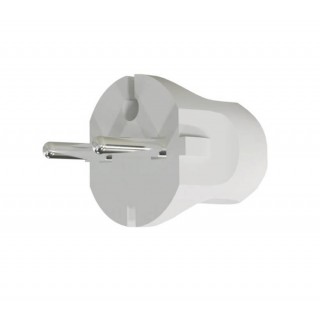 VX1002W - White, straight plug, without earthing
