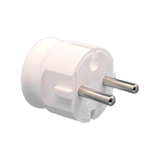 VX1003W - White plug with L wire entry, without earthing