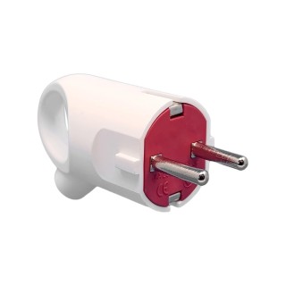 VX1006W - Earthed, white plug with handle