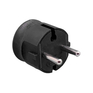 VX1103B - Black plug with L wire entry, without earthing