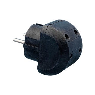 VX1127B - 5 gang, black socket plug adapter