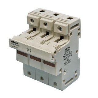 STID-63-3 Cilindrisko drošinātāju 14x51 blokslēdzis LED, 3P, 63A, 690V