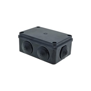 Hermetic box 120x80x50 IP65 halogen free, black, UV resistant 1/110