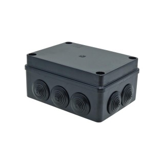 Hermetic box 150x110x70 IP65 halogen free, black, UV resistant 1/45
