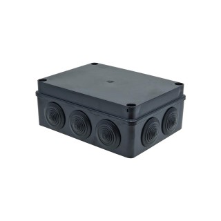 S-BOX Nozarkārba virsapmetuma 190x140x70 IP65 UV izturīga, melnā 1/30
