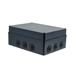 S-BOX Nozarkārba virsapmetuma 300x220x120 IP65 UV izturīga, melnā 1/7