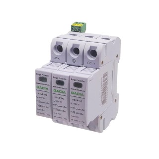 N8UP1+2-PV50 3P, DC1000V, T1+T2 tipa pārsprieguma novadītājs 6,25kA ar signalizācijas kontaktu 1NO