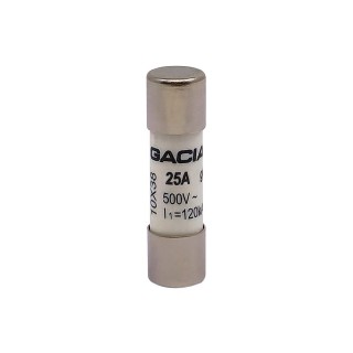 10x38 gG 25A cylindrical fuse link 500VAC