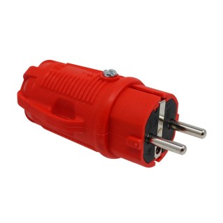 PRO rubber, red plug 2P+E 16A 250V IP54