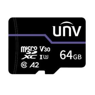 TF-64G-T-IN ~ 64ГБ UNV microSD карта памяти TLC C10/U3/V30/A2 100/70Мбит