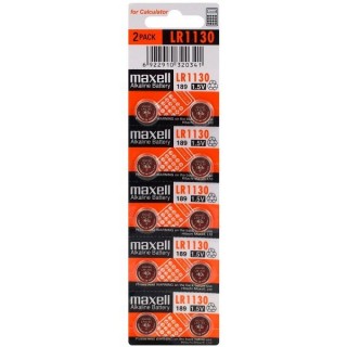 G10 batteries 1.5V Maxell Alkaline LR1130/LR54 in a package of 1 pc.