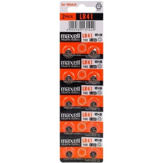 BATG3.MX10; G3 batteries 1.5V Maxell Alkaline LR41/192 in a package of 10 pcs.