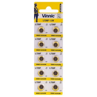 BATG2.VNC10; G2-paristot Vinnic Alkaline LR726/SR59/396 10 kpl:n pakkauksessa.