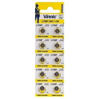 BATG3.VNC10; G3 paristot Vinnic Alkaline LR736/L736/192 10 kpl:n pakkauksessa.