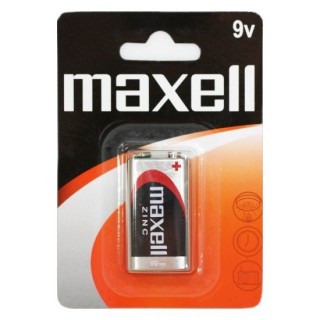 9V 6LR61 / 6F22 battery 9 Volt Maxell Zinc-carbon 1B in package 1 pc.