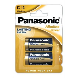 BATC.ALK.PP2; LR14/C baterijas Panasonic Power Alkaline MN1400/E93 iepakojumā 2 gb.