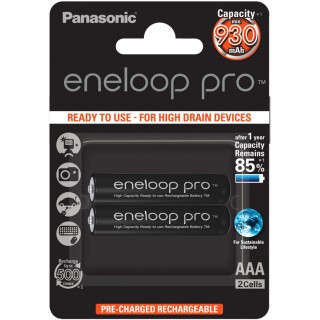 AKAAA.ENP2; R03/AAA batteries 1.2V Eneloop Pro Ni-MH BK-4HCDE/2BE in a package of 2 pcs.