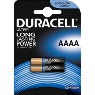 BATAAAA.D2; 25A/AAAA baterijos 1,5V Duracell Alkaline MN2500 pakuotėje 2 vnt.