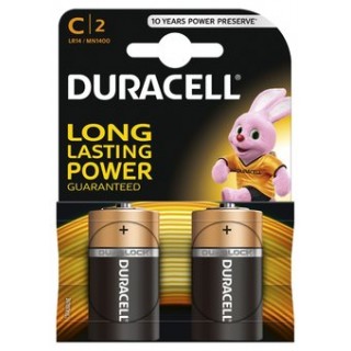 BATC.ALK.DB2; LR14/C baterijas 1.5V Duracell BASIC sērija Alkaline MN1400 iepakojumā 2 gb.