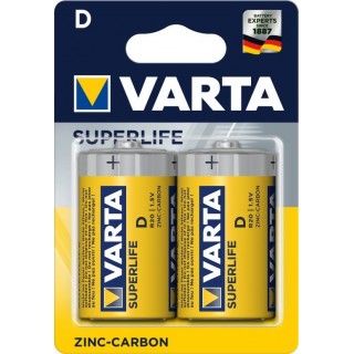 BATD.ZN.V2; LR20/D batteries Varta Superlife Zinc-carbon MN1300/2020 in a package of 2 pcs.