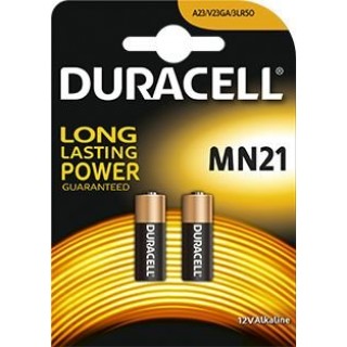 BAT23.D2; 23A baterijas 12V Duracell Alkaline MN21 iepakojumā 2 gb.