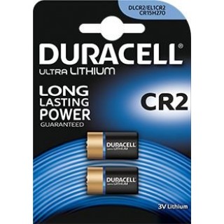 BAT2.D2; CR2 paristot 3V Duracell litium DLCR2 2 kpl pakkauksessa.