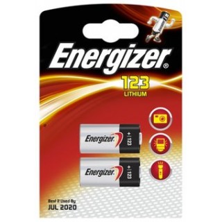 BAT123.E2; CR123 batteries 3V Energizer lithium 123 in a package of 2 pcs.