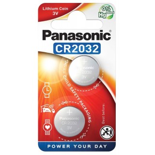 BAT2032.P2; CR2032 Panasonic ličio baterijos pakuotėje 2 vnt.