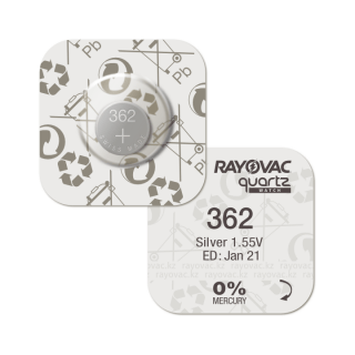 362 akkua 1,55 V Rayovac hopeaoksidi SR721SW 361 1 kpl pakkauksessa.