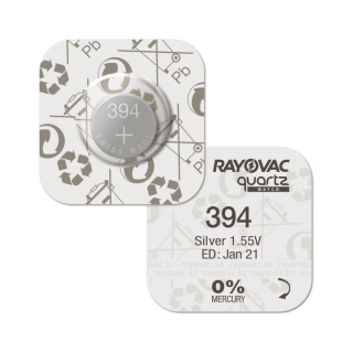 394/380 akku 1.55V Rayovac hopeaoksidi SR936 1 kpl pakkauksessa.