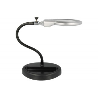 Table Lamp with magnifying glass, Mag: x2.5/x5, 90mm