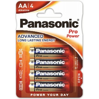 BATAA.ALK.PPP4; LR6/AA baterijos Panasonic PRO Power Alkaline MN1500/E91 pakuotė 4 vnt.