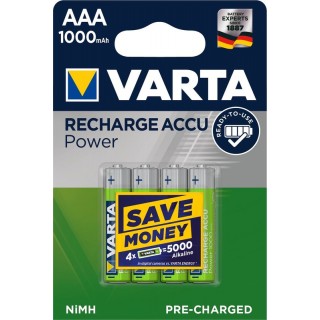 AKAAA.VPRO4; R03/AAA PRO batteries Varta READY2USE PRO Ni-MH 1000 mAh/5703 in a package of 4 pcs.