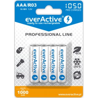 AKAAA.eA.PL4; R03/AAA batteries 1.2V everActive Professional line Ni-MH 1050 mAh in a package of 4 p